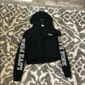 black pink vs size xs cropped hoodie